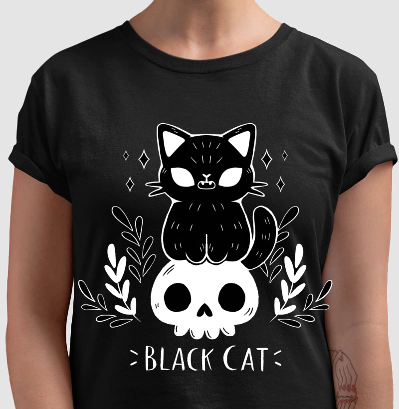 Black cat white