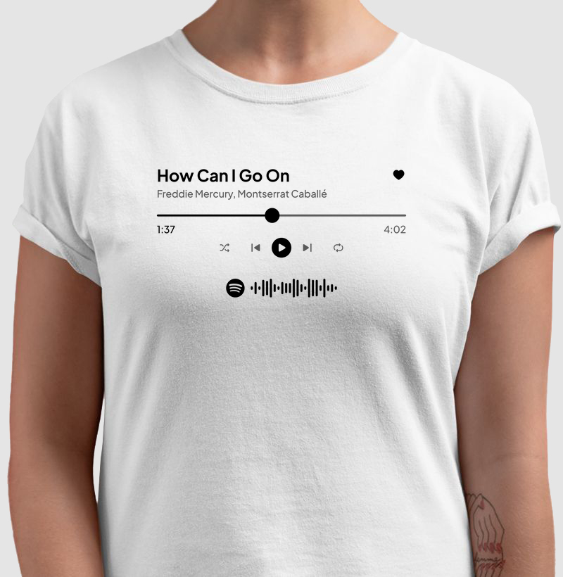 Camiseta Spotify “How Can I Go On” – Freddie Mercury & Montserrat Caballé (PP ao 4G)