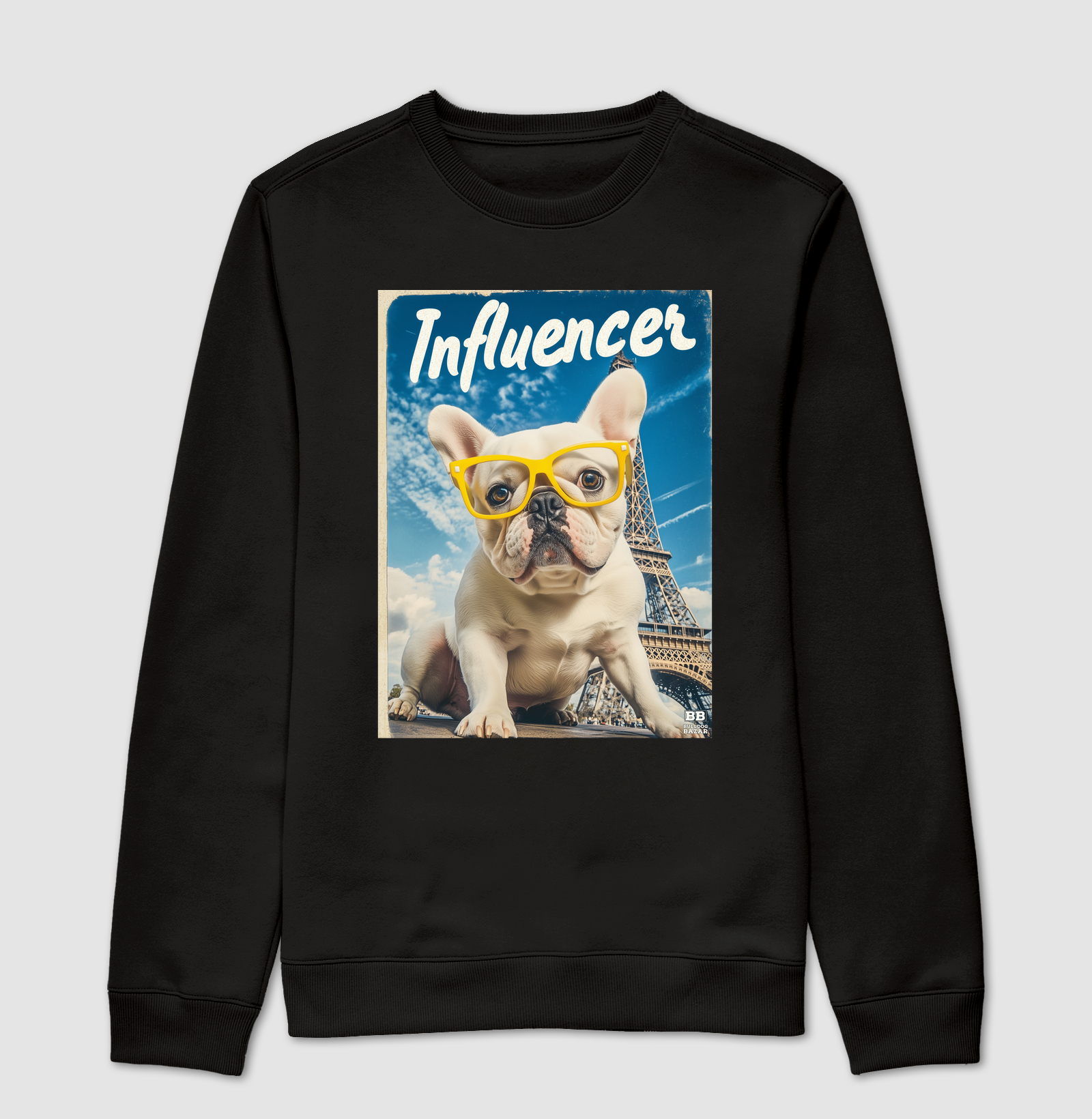 Camiseta Bulldog Frances "Influencer (Branco)"