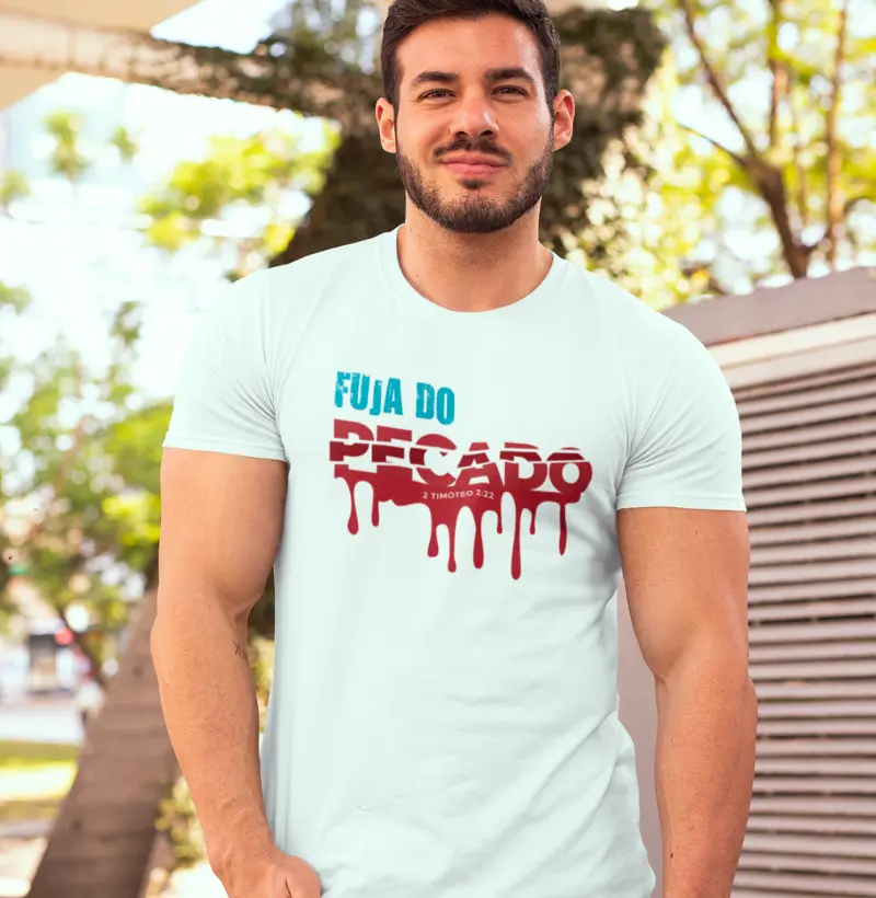 Camiseta Fuja do Pecado
