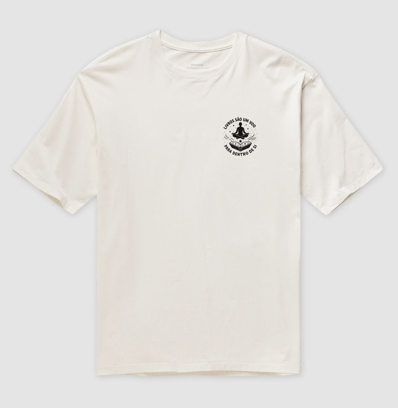Camiseta Oversized | Livros são um voo para dentro de si