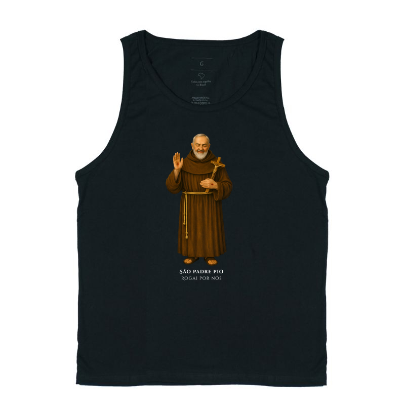 Camiseta Católica - São Padre Pio - Rogai por nós