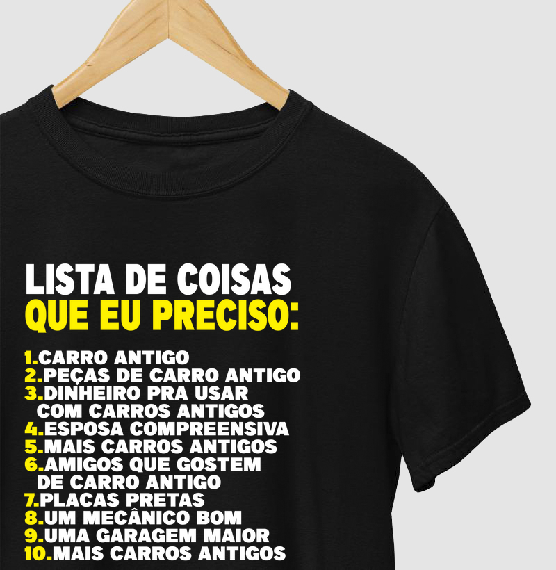 LISTA DE COISAS QUE PRECISO