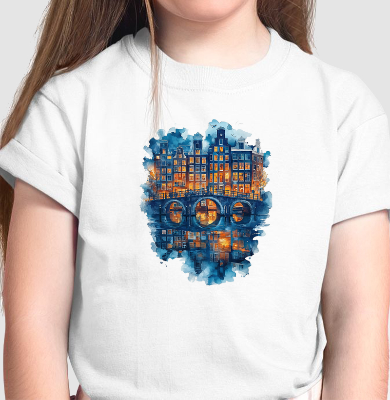 Camiseta Amsterdã Azul