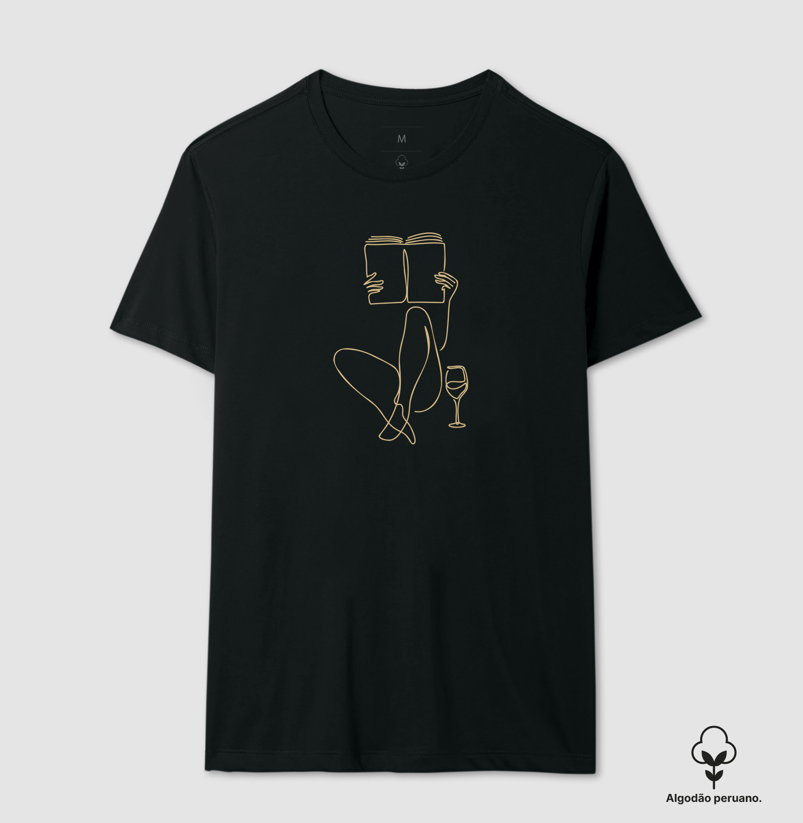 Camiseta Leitura e Vinho
