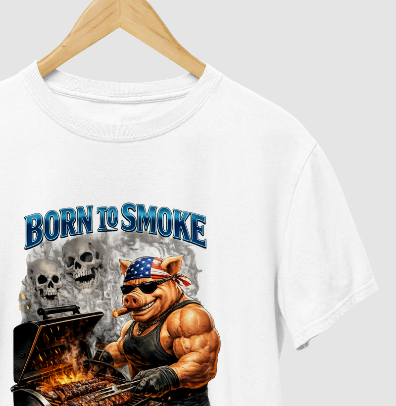 Camiseta Born to Smoke – American BBQ