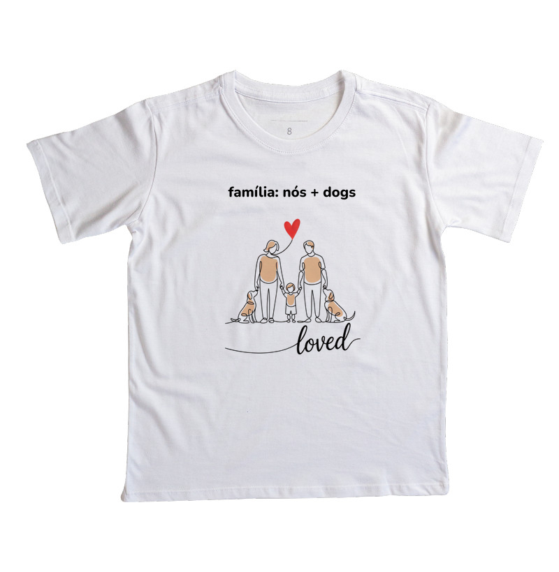 Camiseta Infantil família + dogs