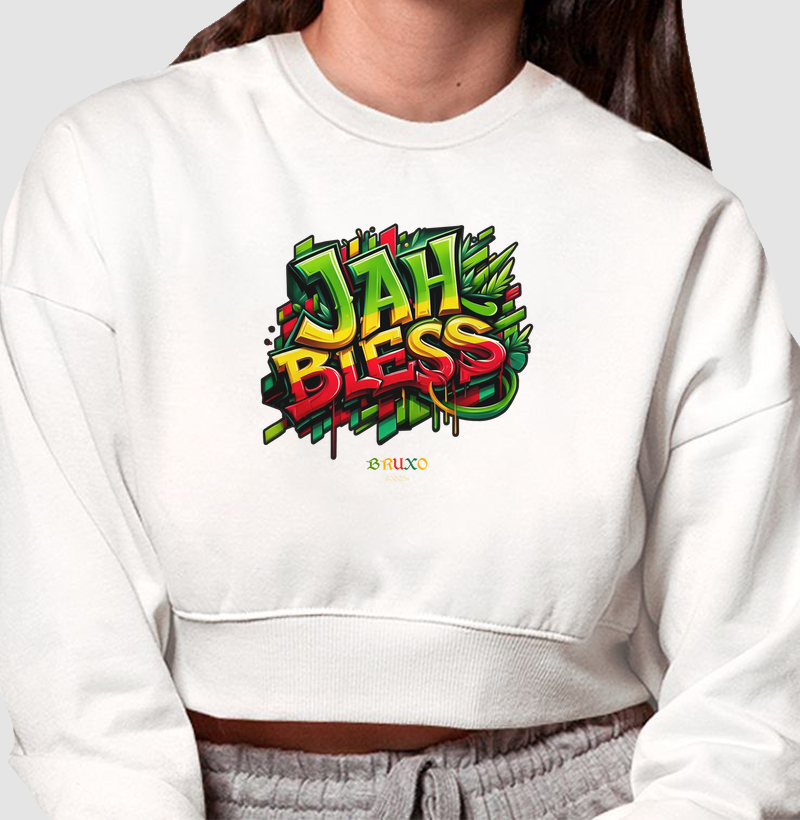 Cropped Moletom BR00070 Jah Bless V1