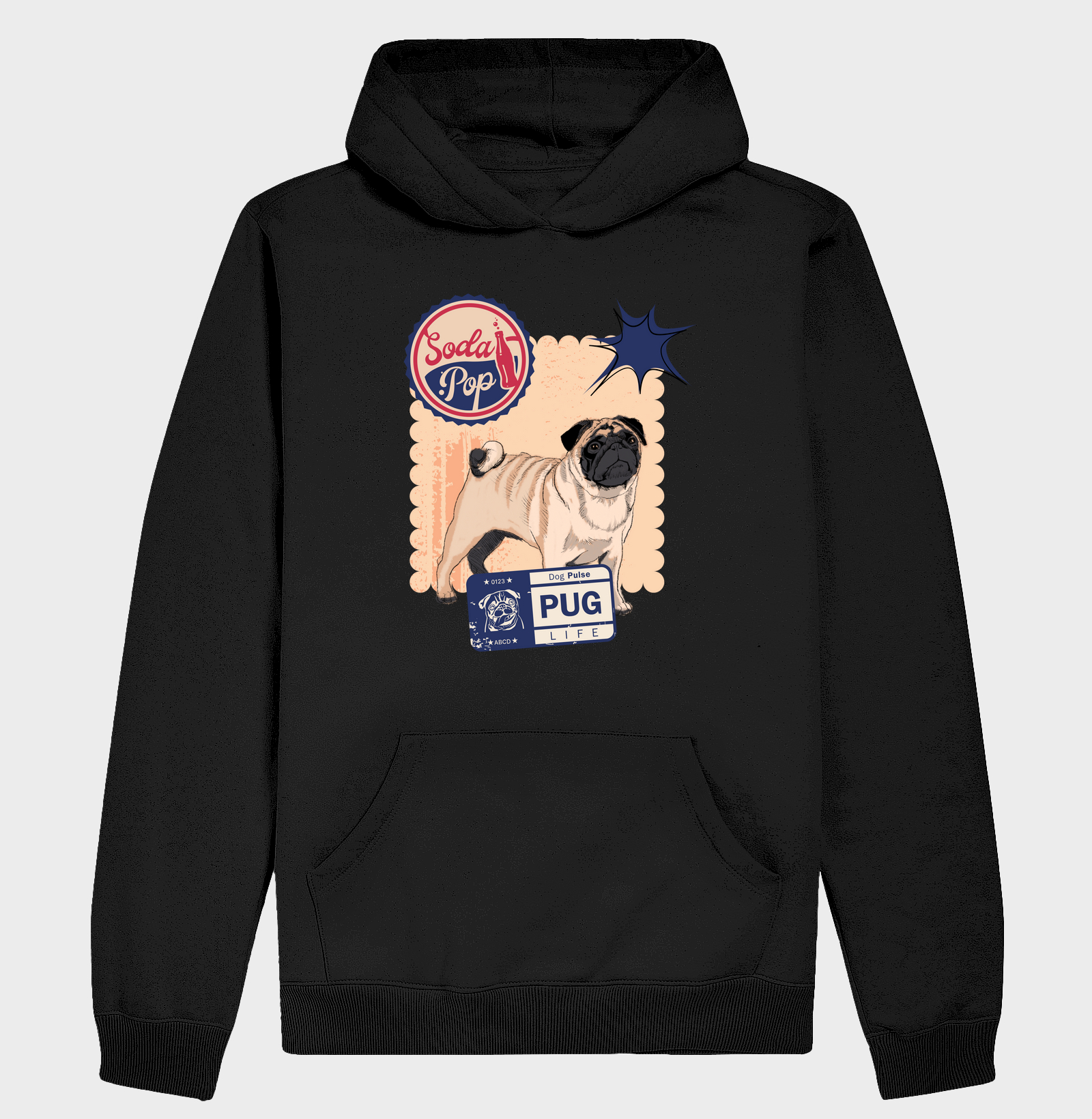 Hoodie Moletom Dog Pulse – Pug Life Soda Pop