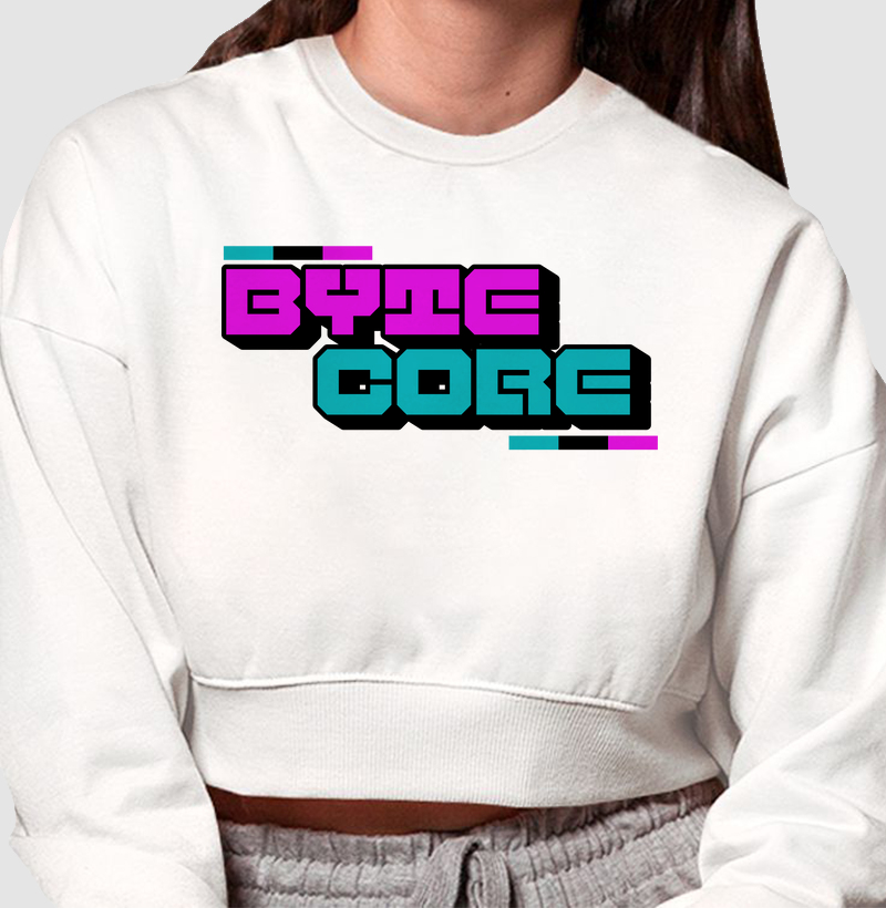 ByteCore: Moletom Cropped - Estilo Tech com Inspiração Futurista