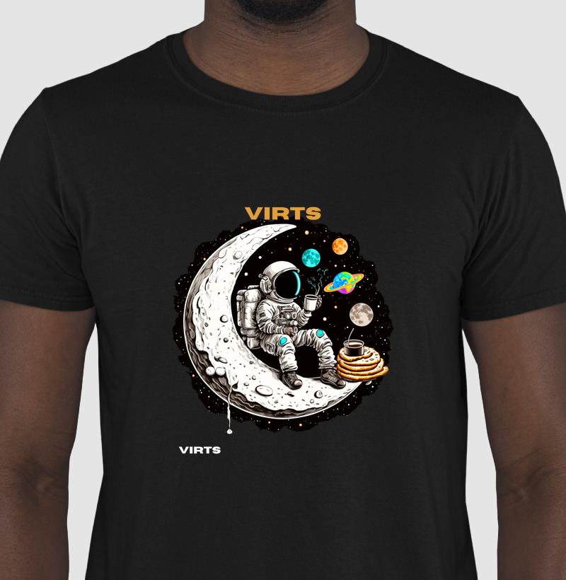 Camiseta Virts Astronauta na lua..
