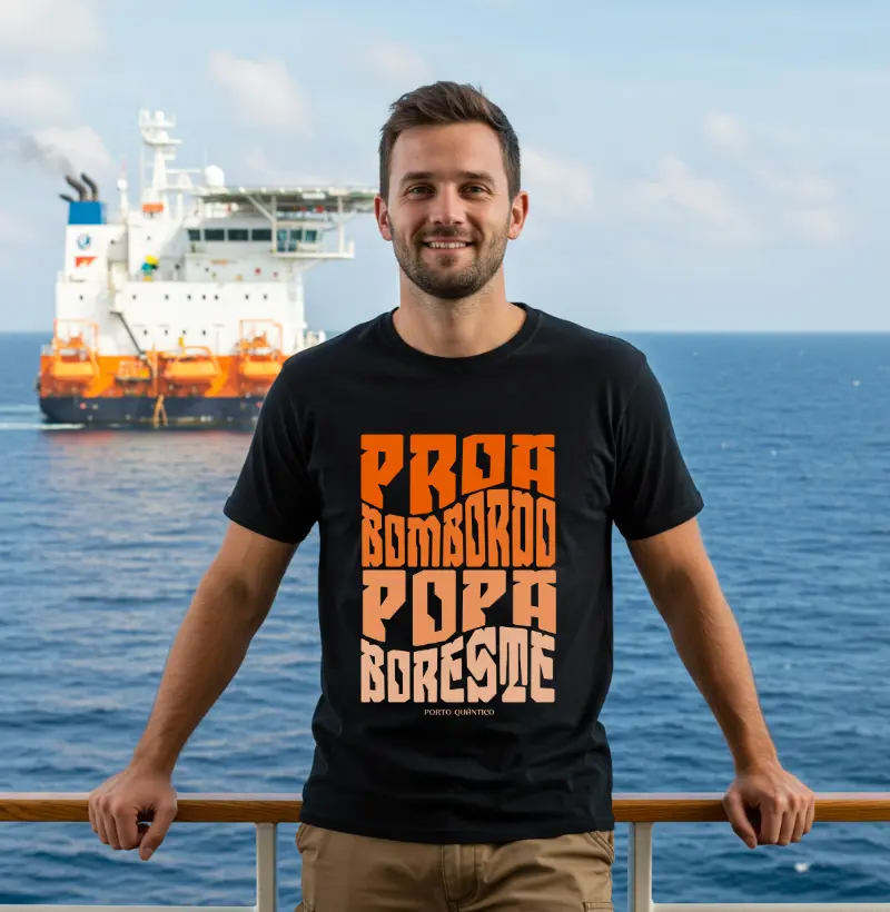 Camiseta Unissex 100% Algodão - Proa, Bombordo, Popa e Boreste