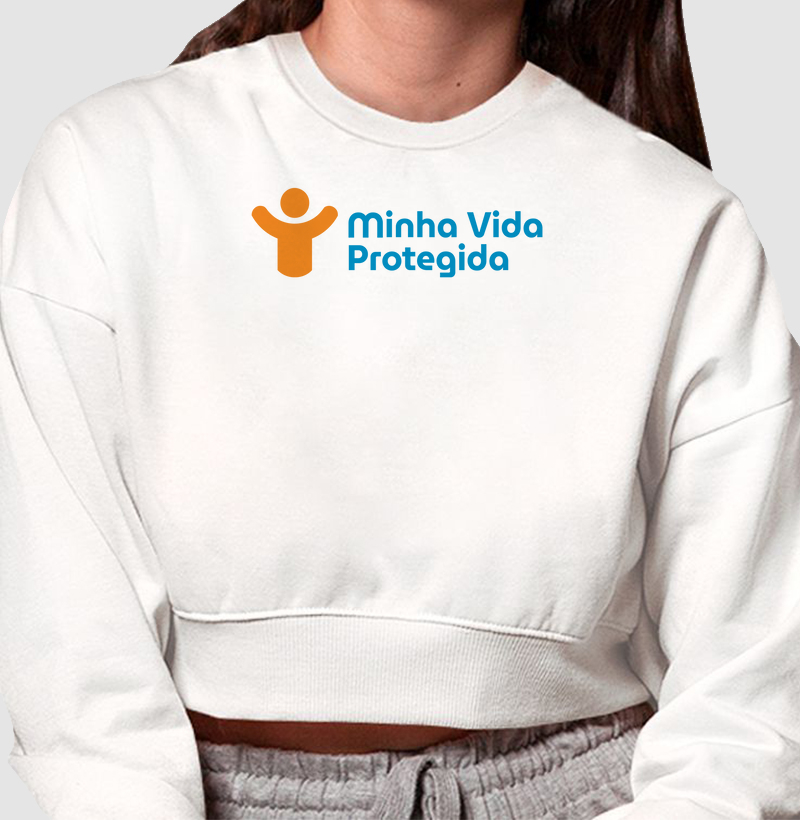 Minha Vida Protegida - Tradicional (Moletom Cropped)