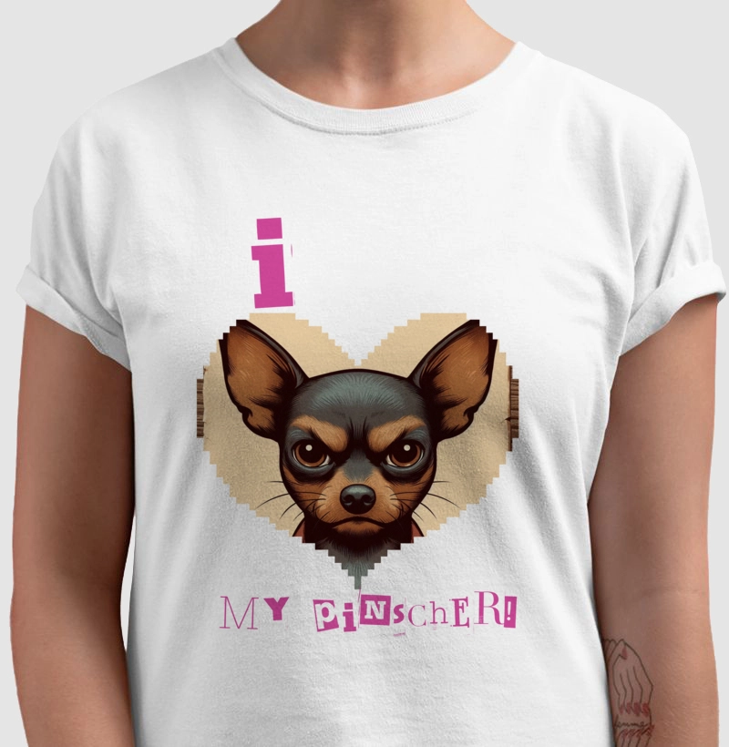 Camiseta Pinscher Eu amo!