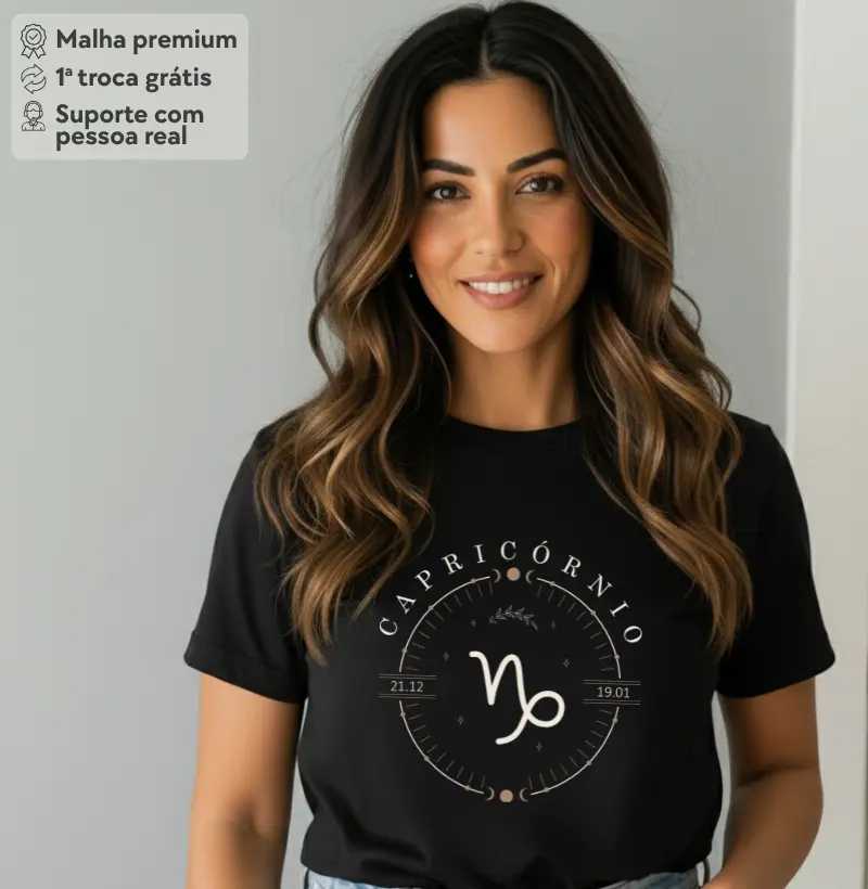 Camiseta Zodíaco Capricórnio