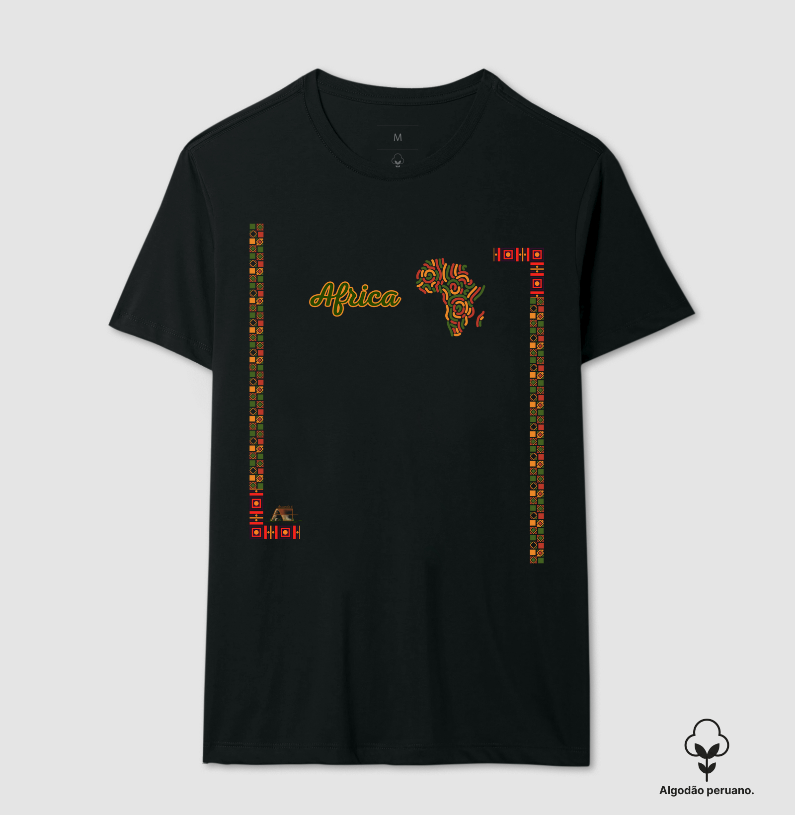 Camiseta Cores da África exclusiva 100% Algodão