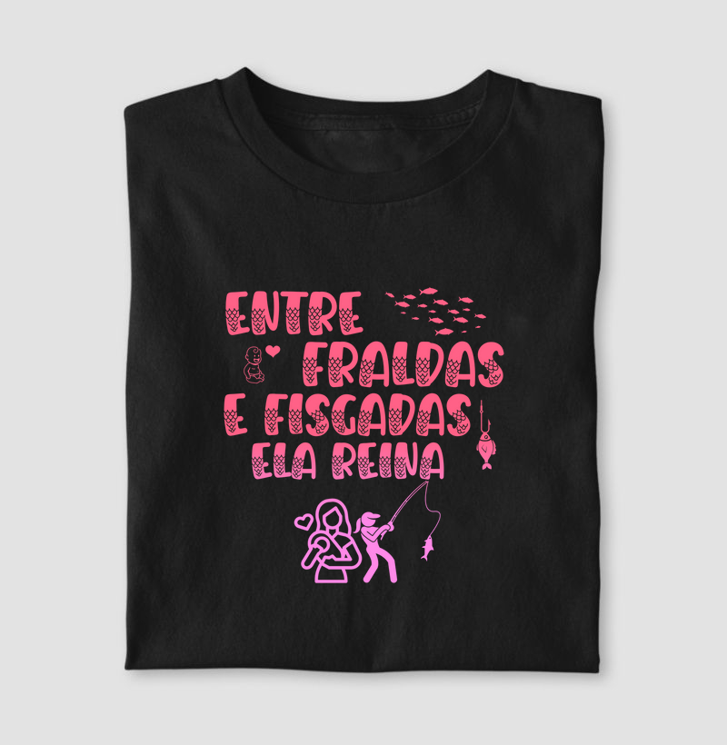Entre fraldas e fisgadas, ela reina