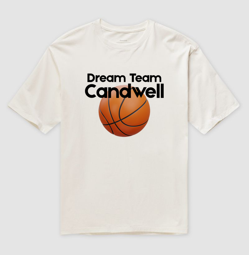 Camiseta Oversized Masculina Streetwear - Candwell Dream Team Basketball