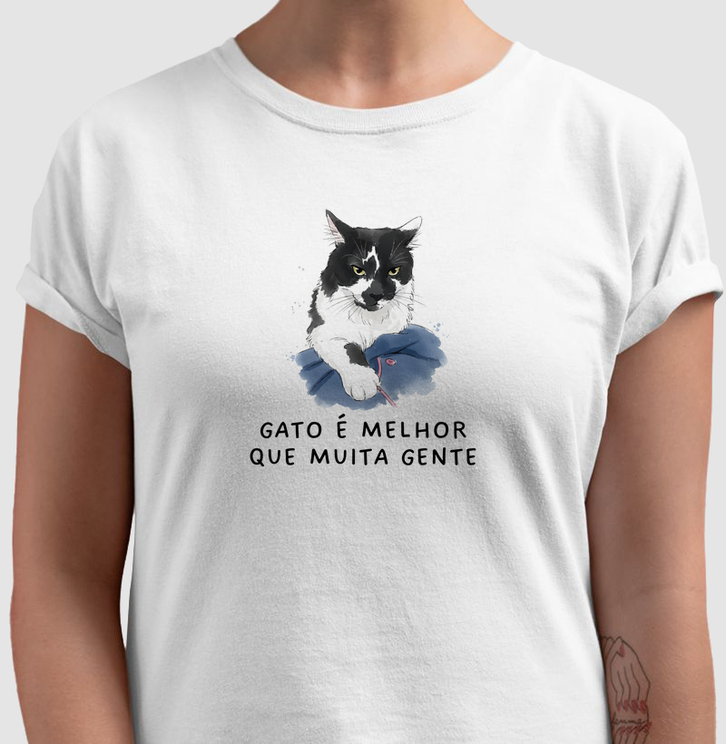 Camiseta Gato é melhor que muita gente