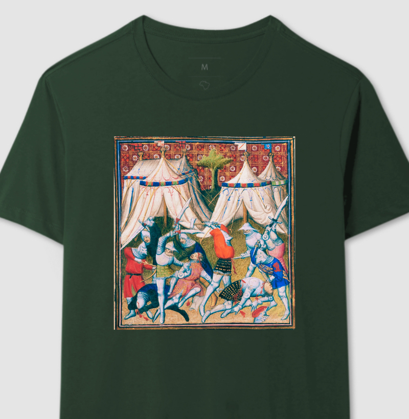 Camiseta A Noite das Lâminas – Conflito Medieval em Campo