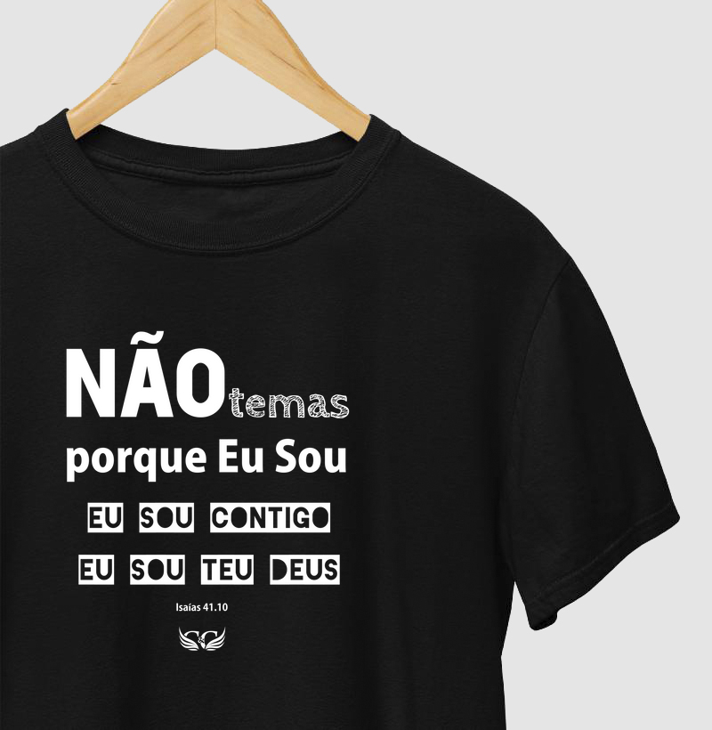 Camiseta Personalizada Não temas porque Eu Sou contigo. Isaías 41.10