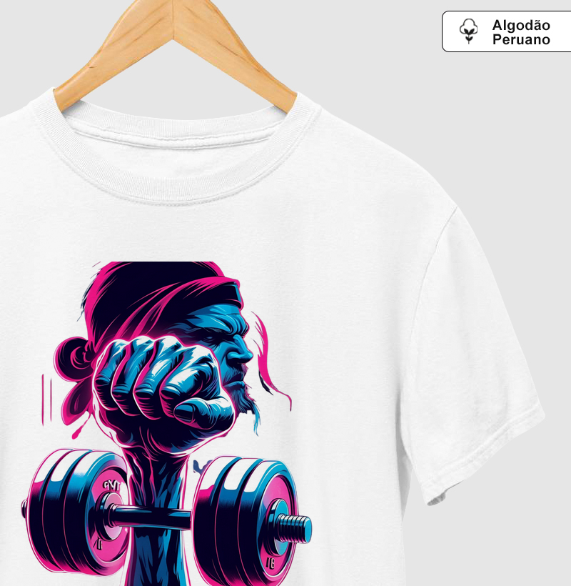 Punho Fechado segurando halter