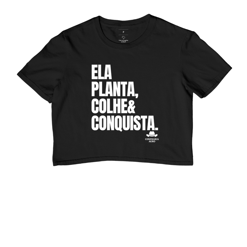 Ela planta, colhe e conquista.
