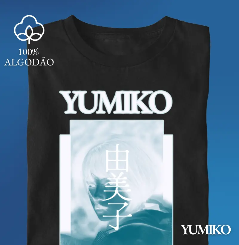Tshirt em Algodão com Estampa Yumiko - Reverso