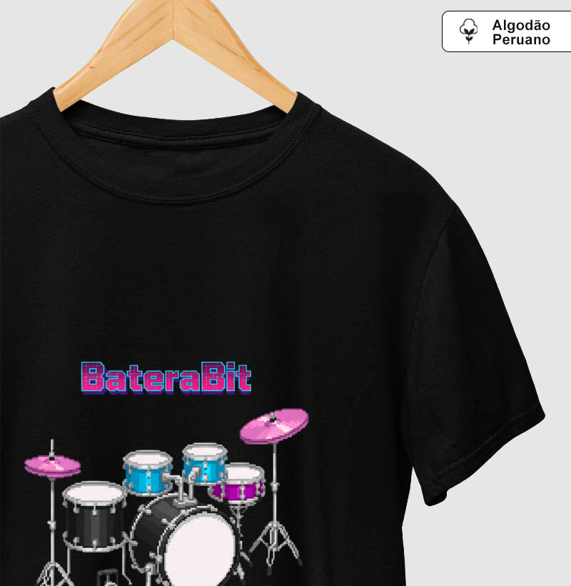 Camiseta Algodão Peruano BateraBit Reset8Bit 