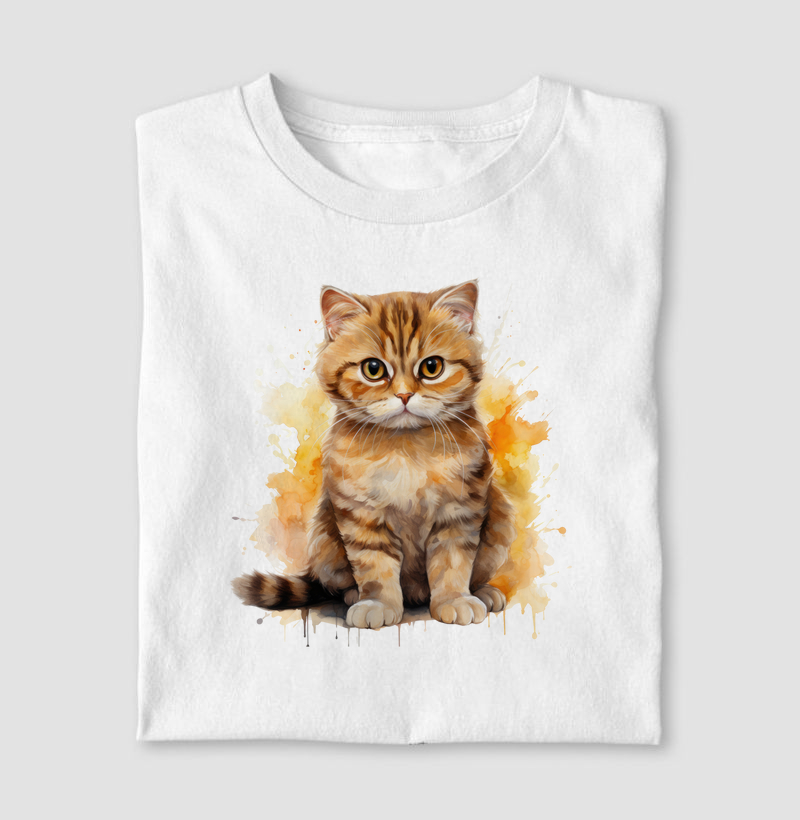 Gato British Shorthair aquarela