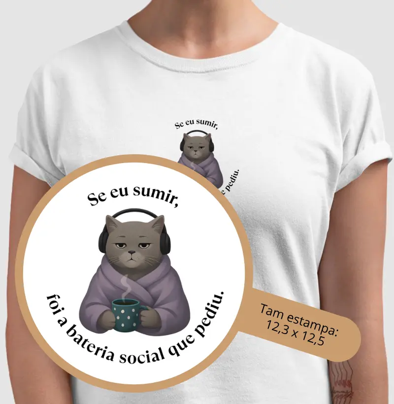 Se eu sumir, foi a bateria social que pediu.