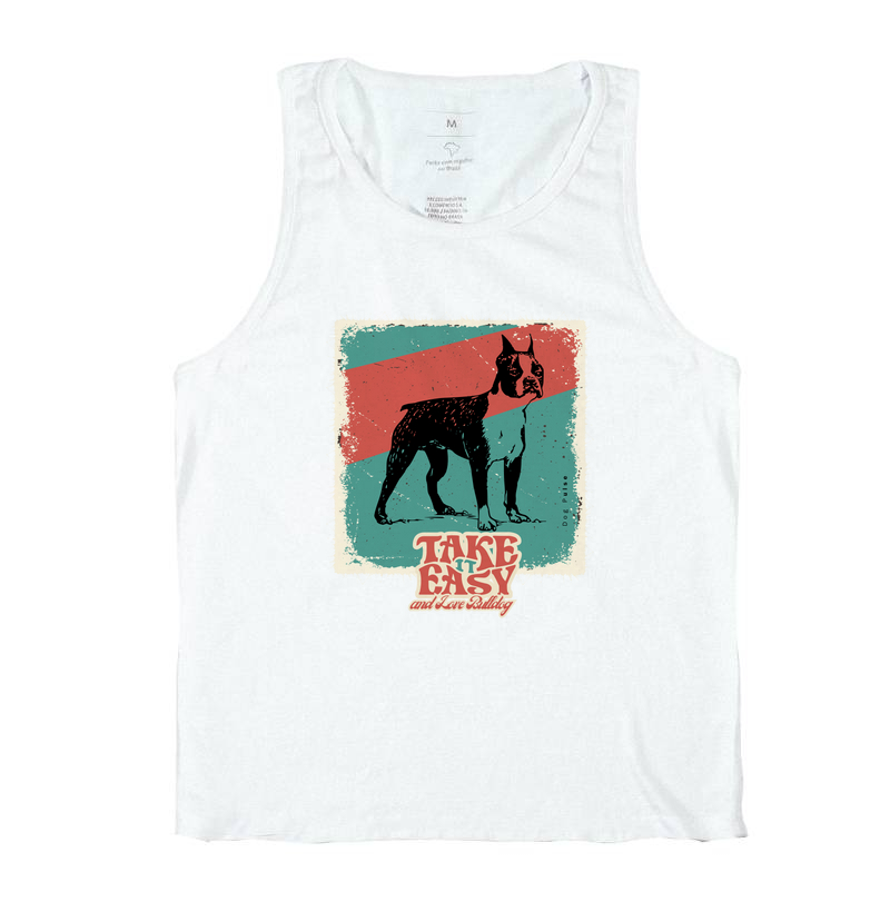 Camiseta Regata Dog Pulse – Take Easy and Love Bulldog