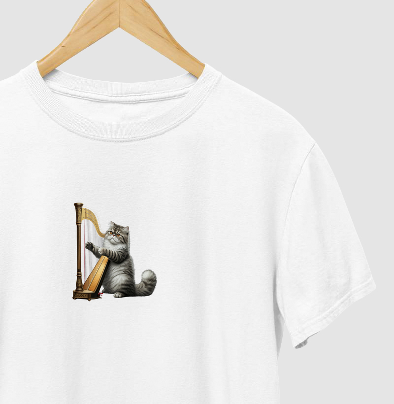 T-shirt Gato Harpista 