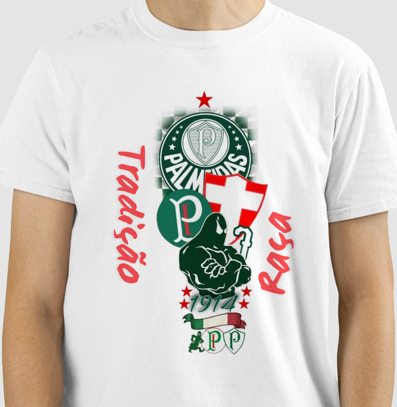 Camisa 100%algodão, tradição e raça  palmeiras. 