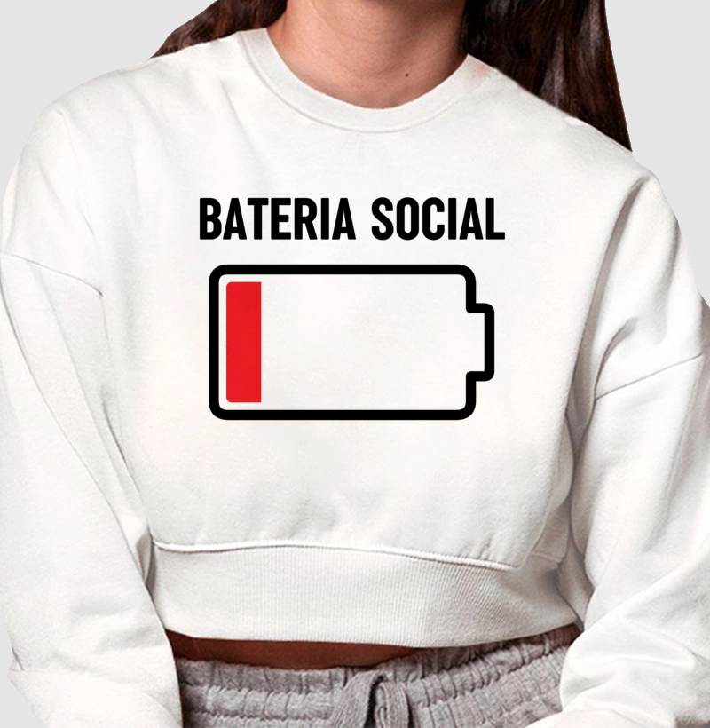 Moletom Cropped Bateria Social