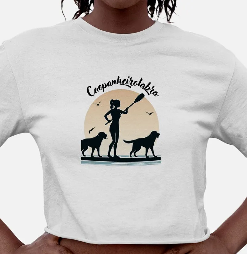 Camiseta cropped / caopanheiro sunset