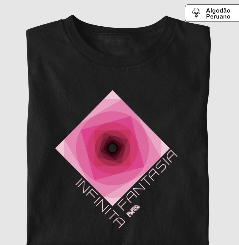 T-SHIRT "INFINITA FANTASIA" / MAGENTA ESTAMPA GRANDE (ALGODÃO PERUANO)