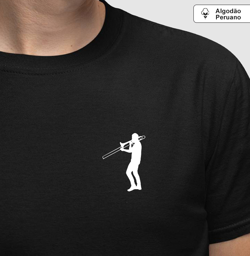 T-shirt Trombonista Algodão Peruano