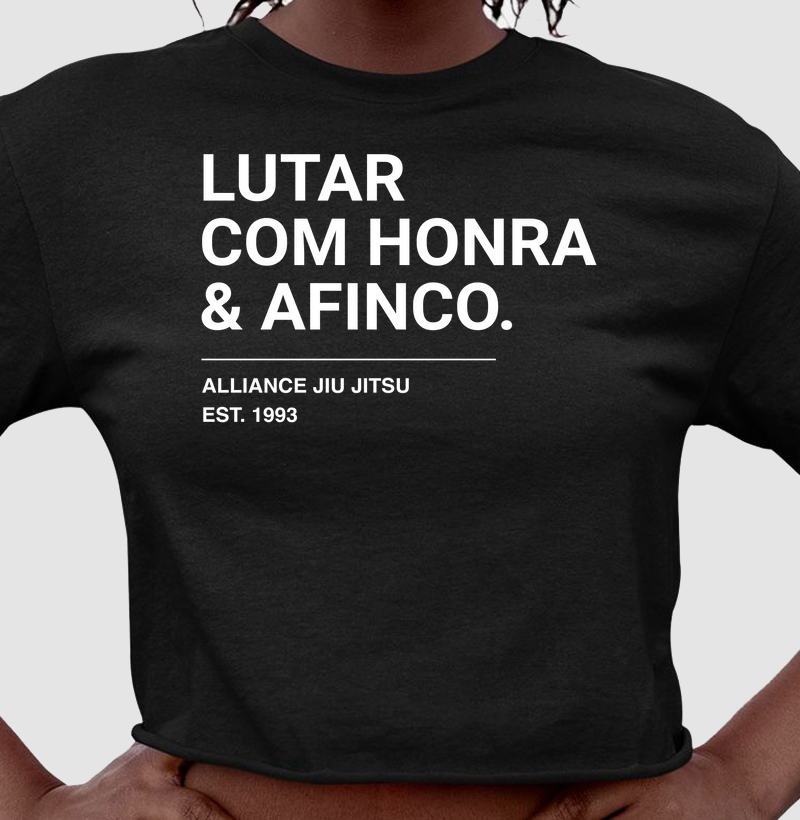 Cropped Cultura Alliance - Coragem I Preto