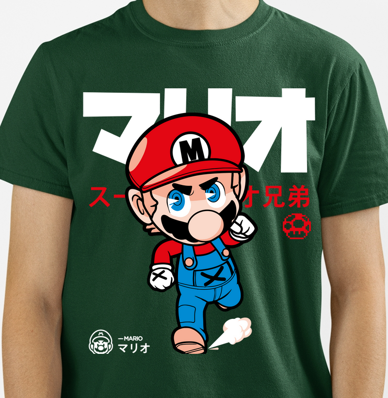 Camiseta Mario chines correndo