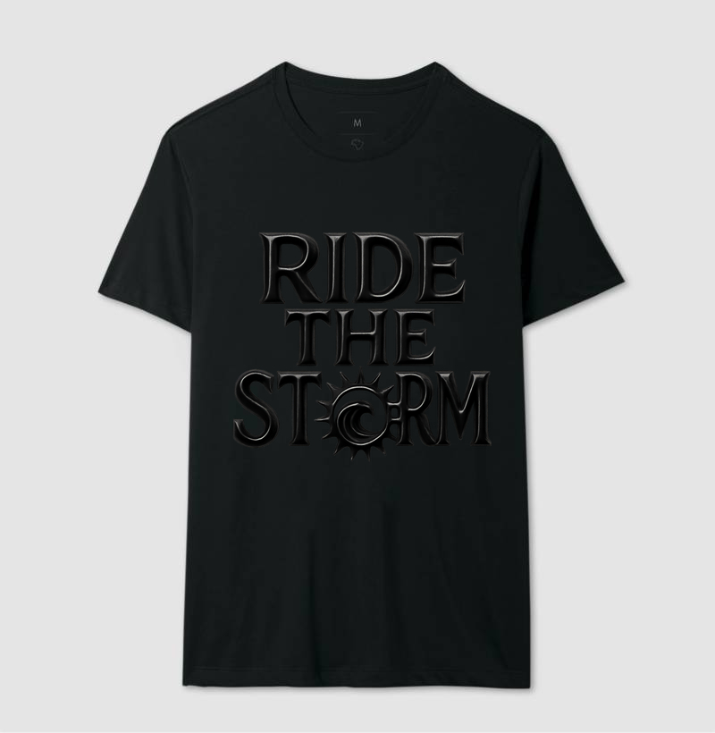 Camiseta Surf Letreiro Ride The Storm