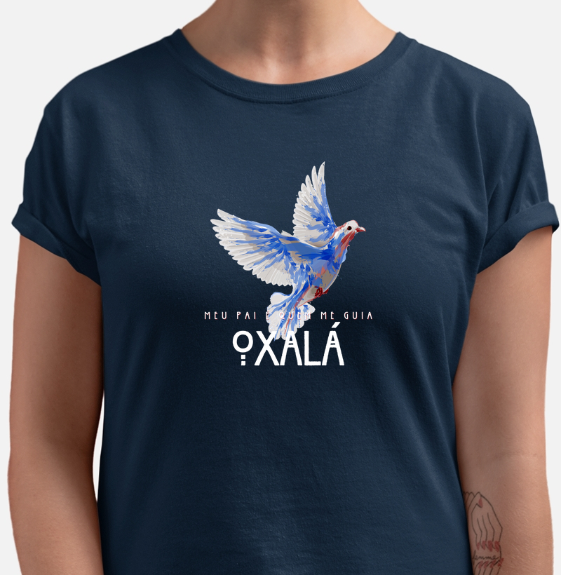 Estampa Oxalá Meu Pai Azul Mar. Fem.