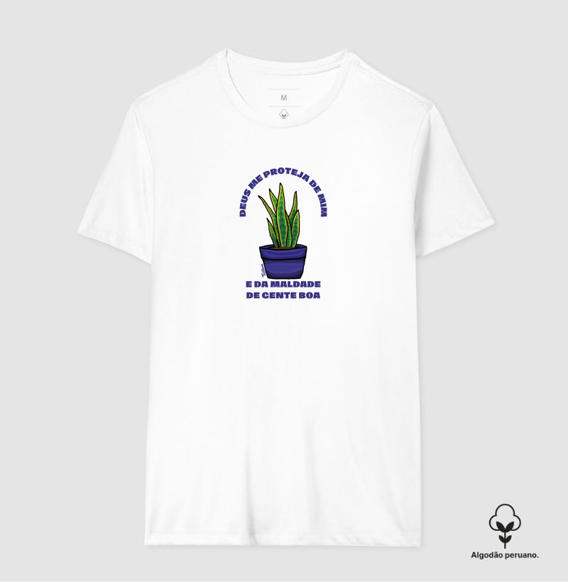 Camiseta de Algodão Peruano "Me Proteja"