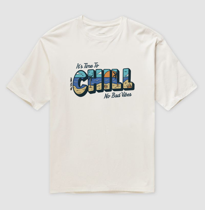 Camiseta Oversized - Tempo de Relaxar