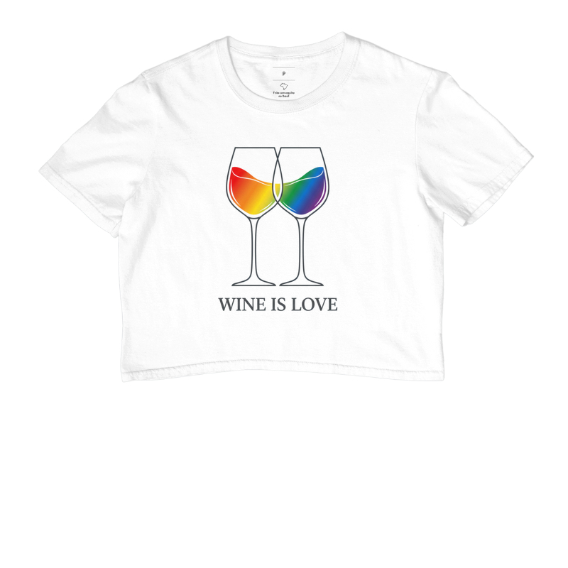 Camiseta Cropped Wine is Love