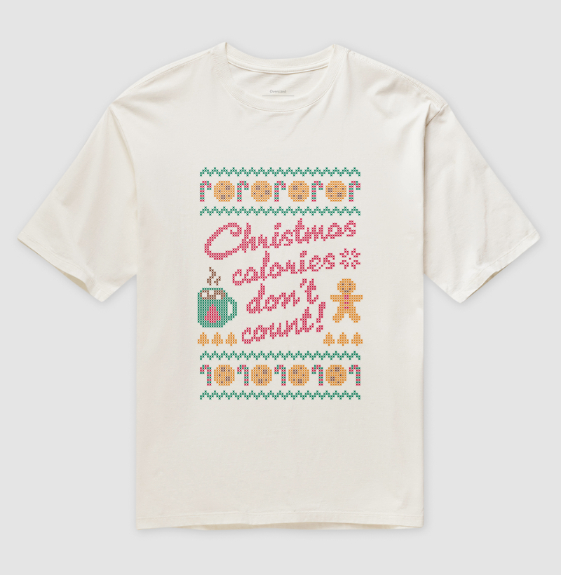 Camiseta Oversized Natal Calorias 1