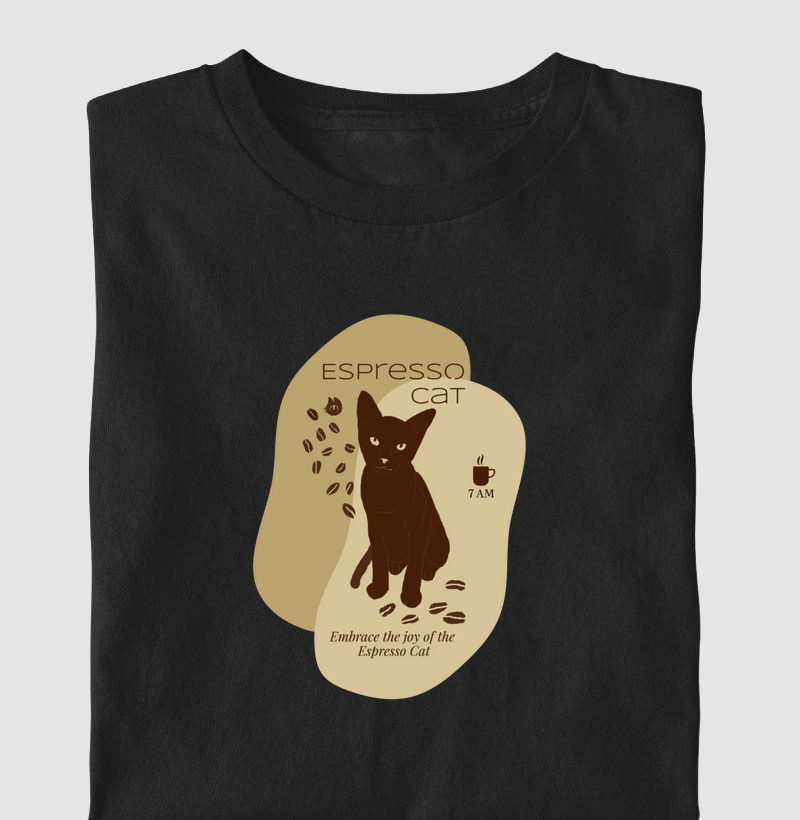Camiseta Café Gato Espresso - Espresso Cat