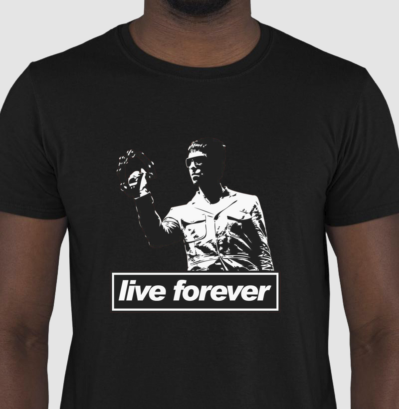 Camiseta oasis live forever