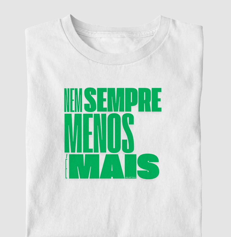 Nem sempre menos é mais