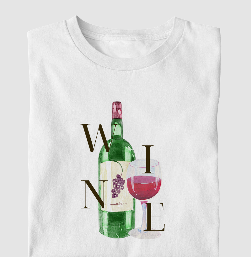 Camiseta Wine Aquarela